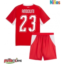 Camiseta Suiza Zeki Amdouni #23 Primera Equipación para niños Mundial 2026 manga corta (+ pantalones cortos)